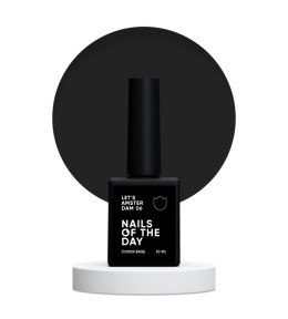 NAILSOFTHEDAY Let’s Amsterdam Black - idealna czarna kamuflująca baza hybrydowa, 10 ml