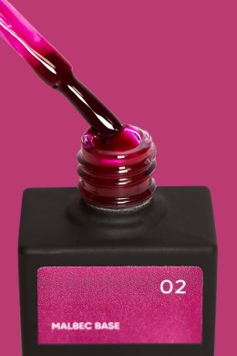 NAILSOFTHEDAY Malbec base 02 - stained glass red-burgundy hybrid base, 10 ml