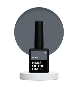 NAILSOFTHEDAY Bottle gel 16 - opaque grey gel for strengthening and repairing, 10 ml