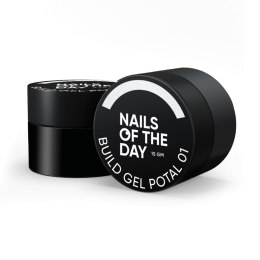 NAILSOFTHEDAY Build gel potal 01 - mleczny żel budujący z cząstkami folii, 15 ml