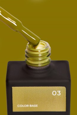 NAILSOFTHEDAY Color base 03 - green khaki base coat, 10 ml