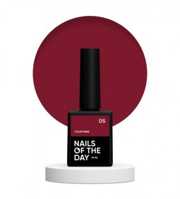 NAILSOFTHEDAY Color base 05 - dark red base coat, 10 ml