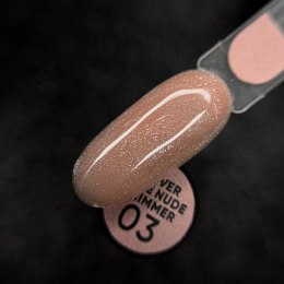 NAILSOFTHEDAY Cover base nude shimmer 03 – бежево-рожева камуфлююча база зі срібним шимером для нігтів, 10 мл