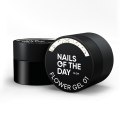 NAILSOFTHEDAY Build gel Flower 01 — прозорий будівельний гель з сухими квіточками, 15 мл