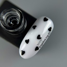 NAILSOFTHEDAY Kupidon top 03 - top with black hearts without sticky layer, 10 ml