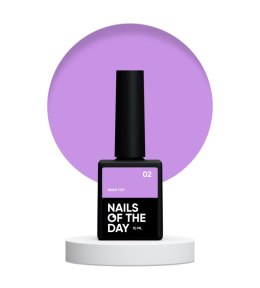 NAILSOFTHEDAY Neon top 02 - milky purple top without sticky layer, 10 ml