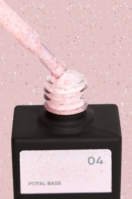 NAILSOFTHEDAY Potal base 04 – pink base with golden-pink petals, 10 ml