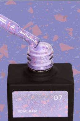 NAILSOFTHEDAY Potal base 07 – lilac base with copper petals, 10 ml