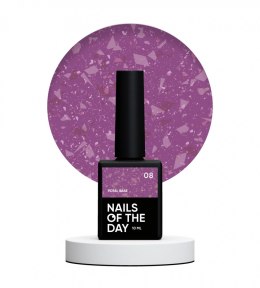 NAILSOFTHEDAY Potal base 08 – burgundy base with copper flakes, 10 ml