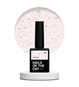 NAILSOFTHEDAY Potal base 10 – холодна молочна база для нігтів зі срібною поталлю, 10 мл