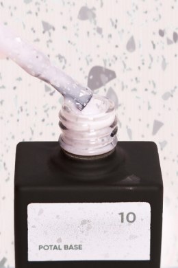 NAILSOFTHEDAY Potal base 10 – cool-milky base with silver flakes, 10 ml