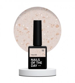 NAILSOFTHEDAY Potal base 12 – beige base with gold petals, 10 ml