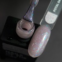 NAILSOFTHEDAY Potal base 19 – delicate-milky base with holographic petals, 10 ml