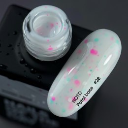 NAILSOFTHEDAY Potal base 28 – milky base with neon glitter, 10 ml