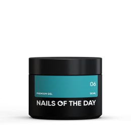 NAILSOFTHEDAY Premium gel 06 — бірюзовий будівельний гель, 30 мл