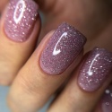 NAILSOFTHENIGHT Reflective base 06 - base with "flash" effect and light pink glitter, 10 ml