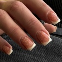 NAILSOFTHENIGHT Reflective base 08 - base with "flash" effect and peach glitter, 10 ml