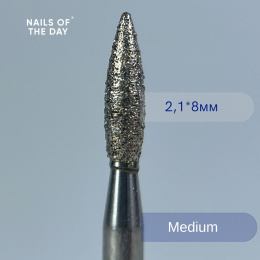 NAILSOFTHEDAY diamond drill bit - flame blue 2.1 x 8 mm