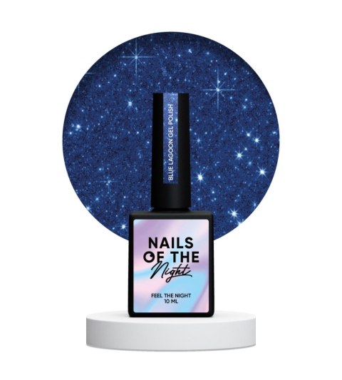 NAILSOFTHENIGHT Blue Lagoon - blue gel polish with reflective particle, 10 ml