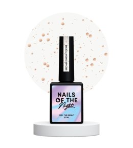 NAILSOFTHENIGHT Bronze Snow 03 - sticky-free top coat with irregular copper particles, 10 ml