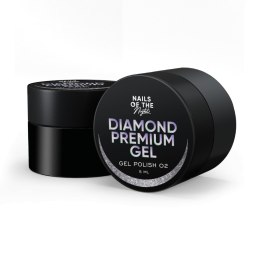 NAILSOFTHENIGHT Diamond Premium gel/gel polish 02 - holographiczny srebrny z metalowymi płatkami lakier hybrydowy, 5 ml