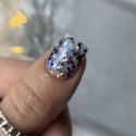 NAILSOFTHENIGHT Dream gel 02 - silver gel with hexagons and glitter, 5 g