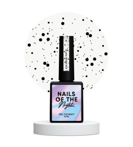 NAILSOFTHENIGHT Jon Snow top 01 — топ з чорними шестиграниками різних розмірів без липкого шару, 10 мл