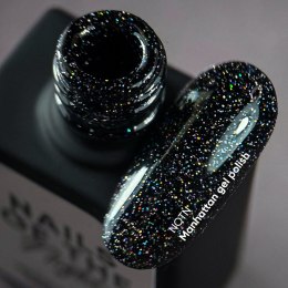 NAILSOFTHENIGHT Manhattan - black gel polish with holographic reflective particle, 10 ml