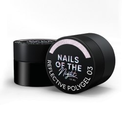 NAILSOFTHENIGHT Reflective Polygel 03 — персиковий рідкий світловідбиваючий полігель, 15 мл