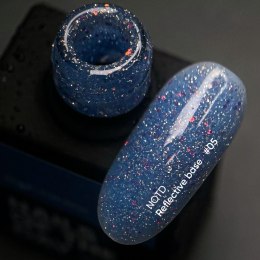 NAILSOFTHENIGHT Reflective base 05 – камуфлююча світловідбиваюча база з насичено-блакитними блискітками, 10 мл