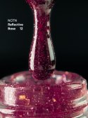 NAILSOFTHENIGHT Reflective base 12 - base with "flash" effect and burgundy petals, 10 ml