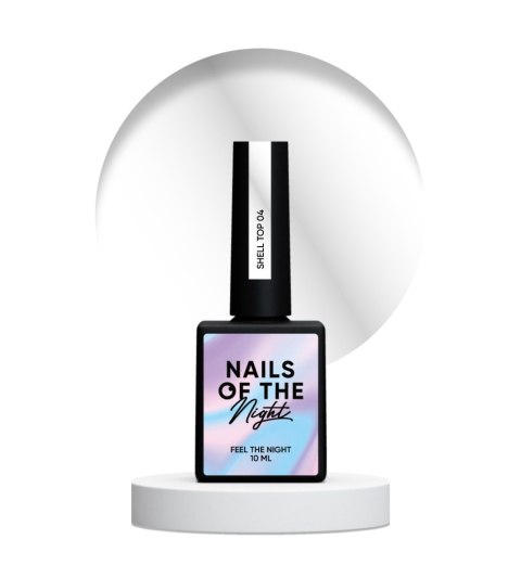 NAILSOFTHENIGHT Shell top 04 - pearl top with silver powder without sticky layer, 10 ml