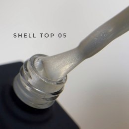 NAILSOFTHENIGHT Shell top 05 — перламутровий топ з золотою втиркою без липкого шару, 10 мл