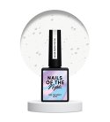 NAILSOFTHENIGHT Silver Snow 02 - sticky-free top coat with irregular silver particles, 10 ml