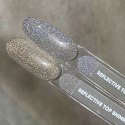 NAILSOFTHENIGHT Reflective top Shimmer – світловідбиваючий топ з золотистим шимером без липкого шару, 10 мл