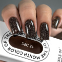 NAILSOFTHEDAY Color of the month December 2024 Basilisk - brązowy lakier hybrydowy z odblaskową drobinką , 10 ml