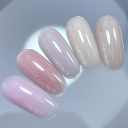 NAILSOFTHEDAY Color top 01 - delicate pink top coat without sticky layer, 10 ml