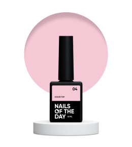 NAILSOFTHEDAY Color top 04 - milky-beige top coat without sticky layer, 10 ml