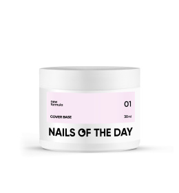 NAILSOFTHEDAY Cover base NEW 01 - translucent delicate-pink base, 30 ml