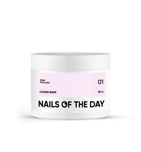 NAILSOFTHEDAY Cover base NEW 01 — ніжно-рожеве камуфлююче базове покриття, 30 ml