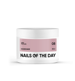 NAILSOFTHEDAY Cover base NEW 08 - półprzezroczysta baza w odzieniu kawy kappucino, 30 ml