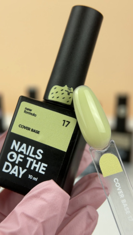 NAILSOFTHEDAY Cover base NEW 17 - translucent lemon-yellow base coat, 10 ml