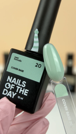 NAILSOFTHEDAY Cover base NEW 20 - напівпрозоре мʼятне камуфлююче базове покриття, 10 мл