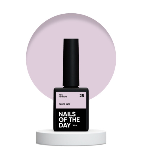 NAILSOFTHEDAY Cover base NEW 25 - напівпрозоре ніжно-рожеве камуфлююче базове покриття, 10 мл