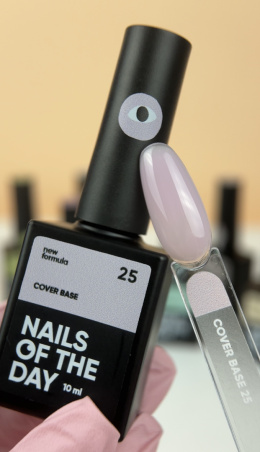 NAILSOFTHEDAY Cover base NEW 25 - напівпрозоре ніжно-рожеве камуфлююче базове покриття, 10 мл