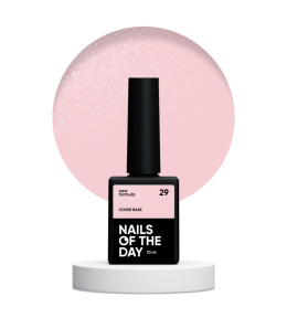 NAILSOFTHEDAY Cover base NEW 29 - напівпрозора ніжно-рожева база зі срібним шимером, 10 мл