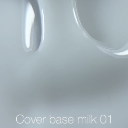 NAILSOFTHEDAY Cover base NEW Milk 01 - translucent cool-milky hybrid base, 10 ml