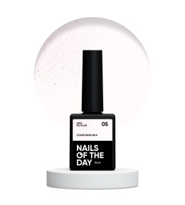 NAILSOFTHEDAY Cover base NEW Milk 05 - напівпрозора молочна база з рожевим шимером, 10 мл