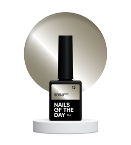 NAILSOFTHEDAY Korean cat eye 12 – cool-beige gel polish with cat-eye effect, 10 ml