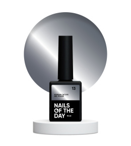 NAILSOFTHEDAY Korean cat eye 13 – dark grey gel polish with cat-eye effect, 10 ml